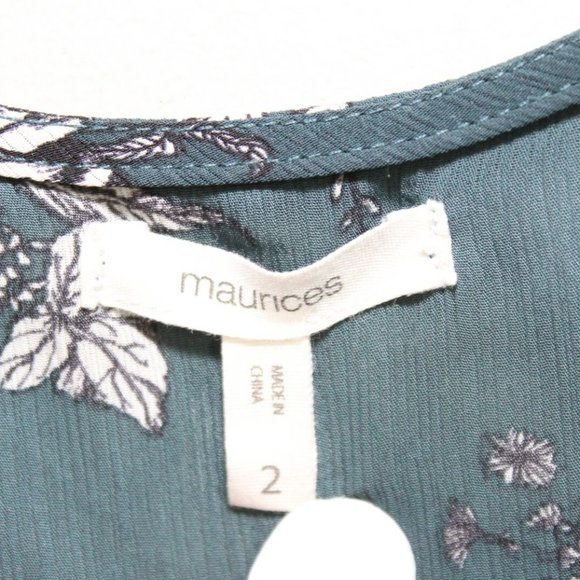 Maurices Floral Bell Sleeve Kimono Top H11345 - Picture 5 of 8